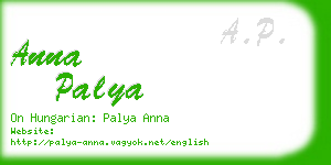 anna palya business card